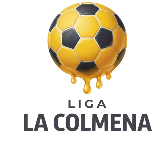 Logo de La Colmena: liga de fútbol femenino amateur en Zaragoza con diseño de balón panal y miel